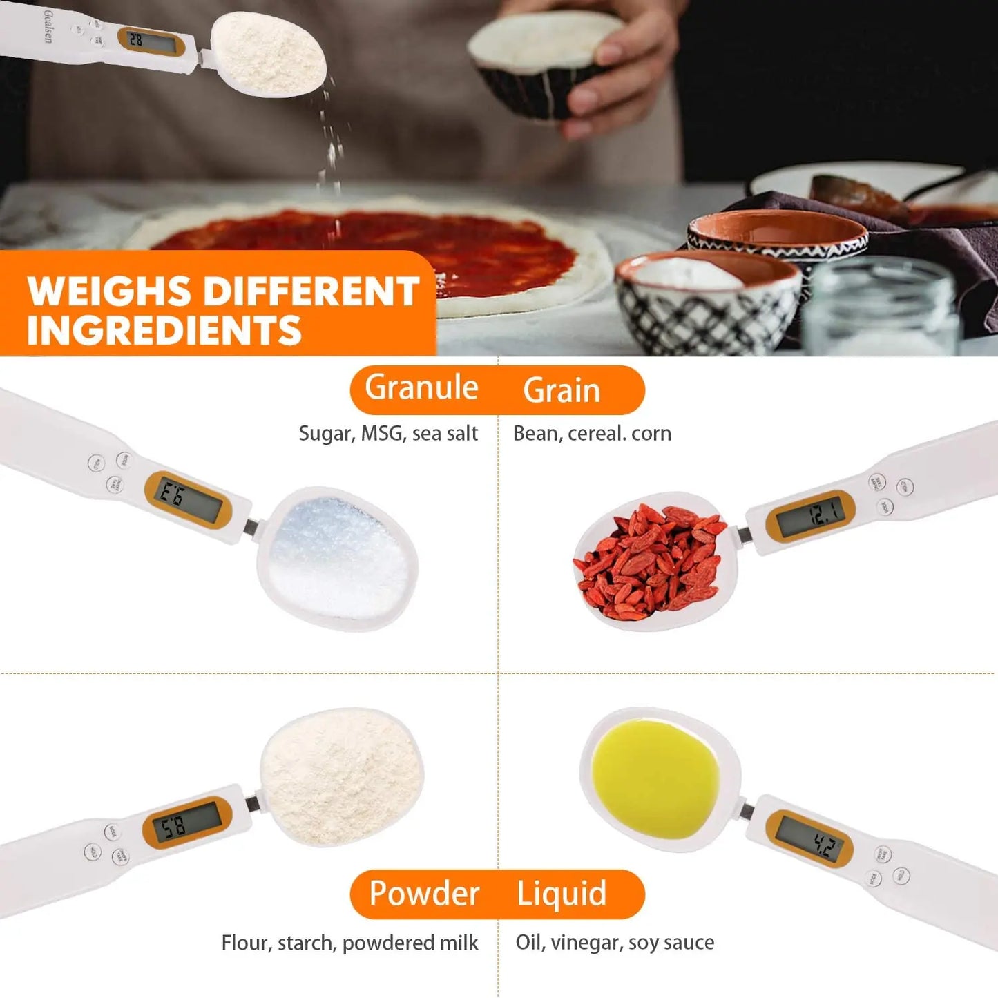 WALFOS 500g/0.1g Kitchen Scales Measuring Cup Baking Accessories LCD Display Electronic Digital Spoon Power Free Shipping